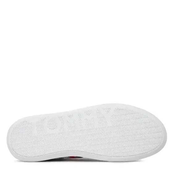 tommy hilfiger Ανδρικά sneakers essential leather cupsole fm0fm04921 ybs Λευκό