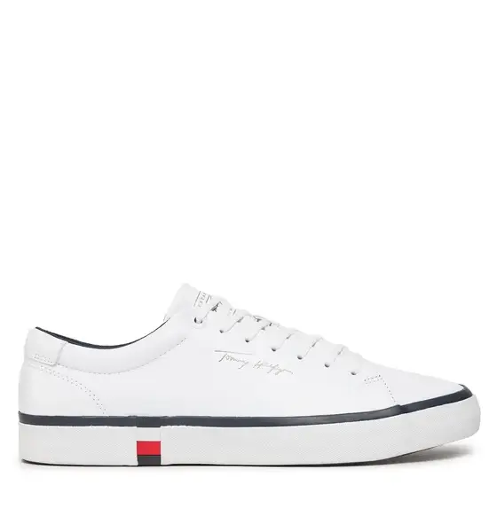tommy hilfiger Ανδρικά sneakers modern vulc corporate leather fm0fm04922 ybr Λευκό