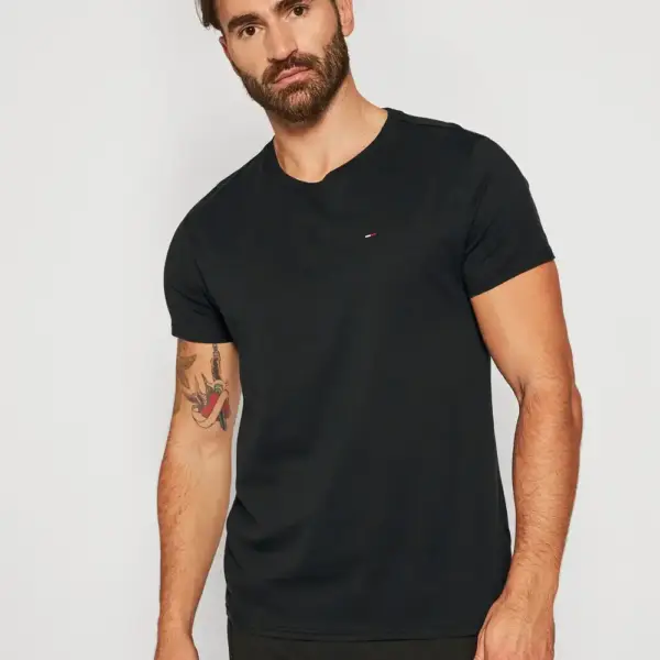 Tommy Hilfiger - Ανδρικό T-shirt Regular Fit Tjm Original Jersey Tee DM0DM04411-078 Μαύρο