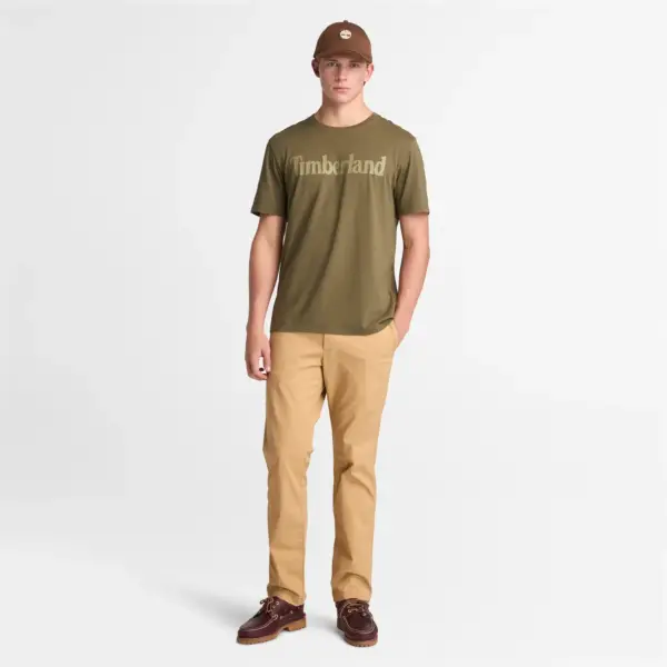 Timberland - Ανδρικό T-shirt με Λογότυπο TB0A2BRN-AR5 Λαδί