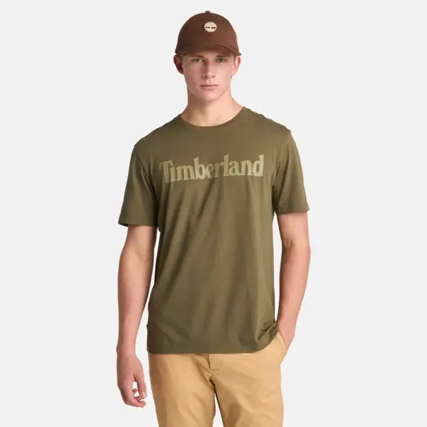 Timberland - Ανδρικό T-shirt με Λογότυπο TB0A2BRN-AR5 Λαδί