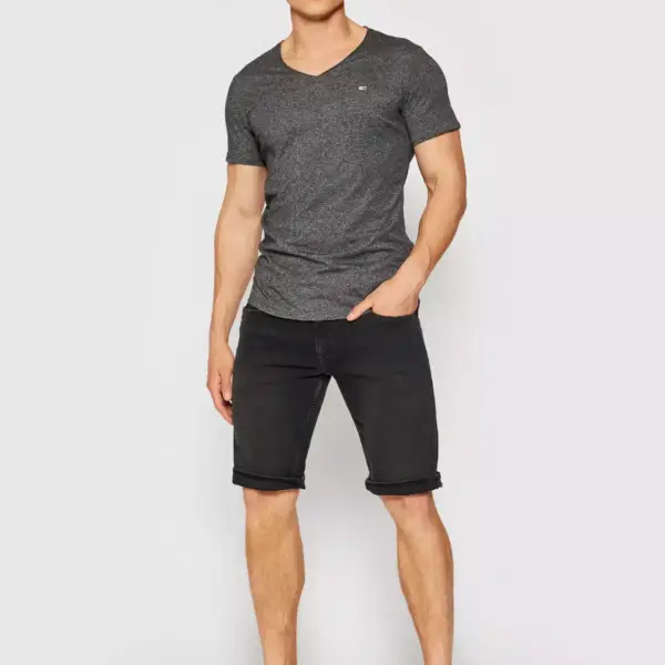 Tommy Hilfiger - Ανδρικό T-Shirt Tjm Jaspe Slim Fit DM0DM09587-BDS Γκρι