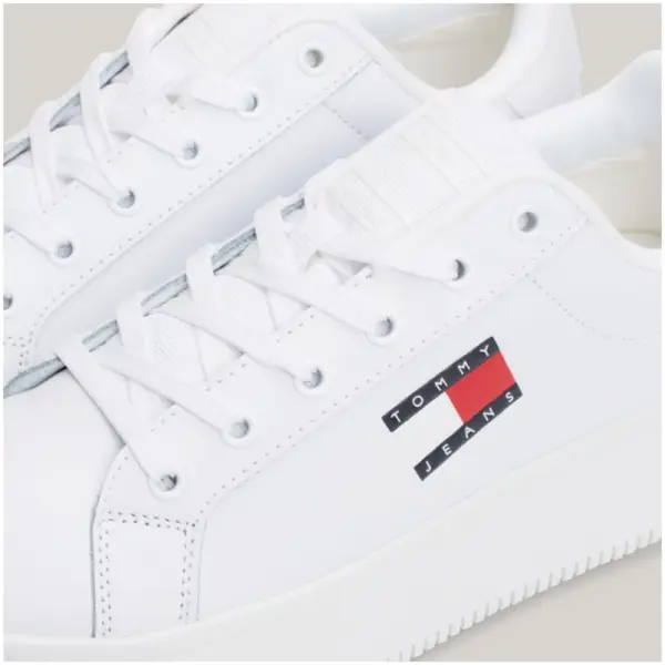 Tommy Hilfiger - Γυναικεία Δερμάτινα Sneakers Tjw Flatform Ess EN0EN02518-YBS Λευκό