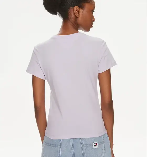 Tommy Hilfiger - Γυναικείο T-shirt Tjw Slim Tonal Linear Tee Slim Fit DW0DW17827-W06 Μωβ