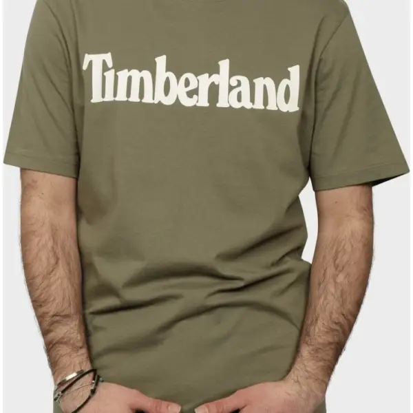 Timberland - Ανδρικό T-shirt με Λογότυπο TB0A2BRN-590 Λαδί