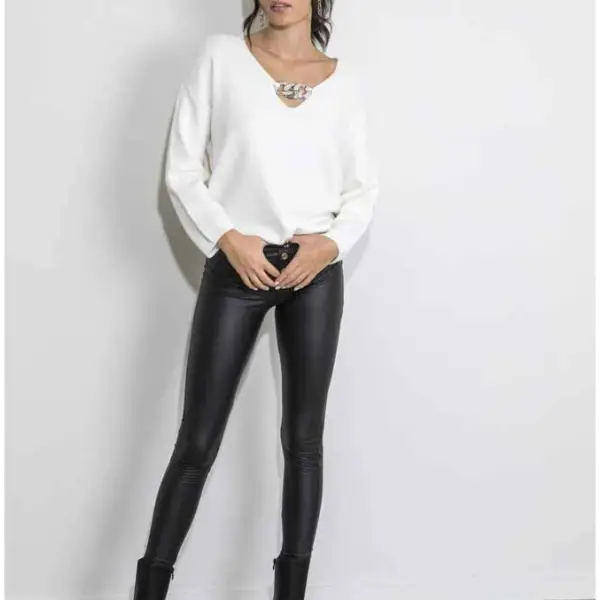 Cento - Koλάν leather με κουμπιά 1303019-999 Μαύρο 1303019-999