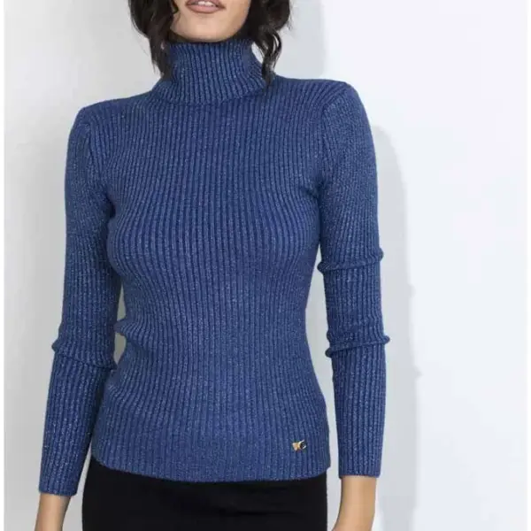 Cento - Πλεκτό ζιβάγκο lurex 1003015-703 Μπλε Ρουαγιάλ