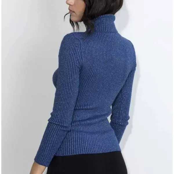 Cento - Πλεκτό ζιβάγκο lurex 1003015-703 Μπλε Ρουαγιάλ 1003015-703