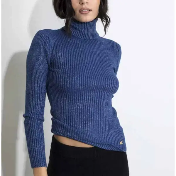 Cento - Πλεκτό ζιβάγκο lurex 1003015-703 Μπλε Ρουαγιάλ 1003015-703