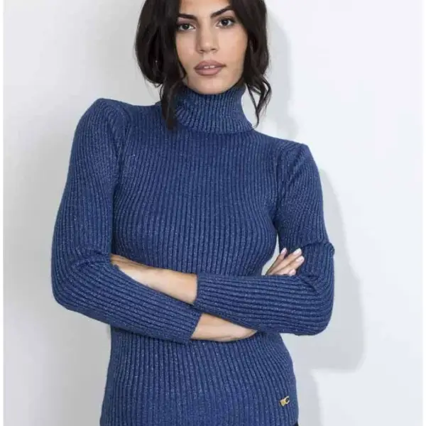 Cento - Πλεκτό ζιβάγκο lurex 1003015-703 Μπλε Ρουαγιάλ 1003015-703