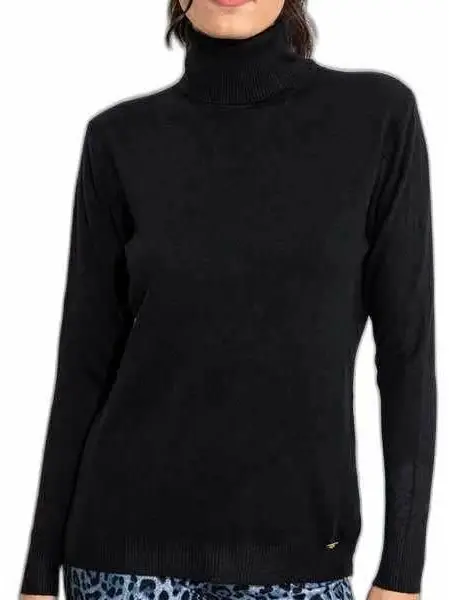 Cento - Μπλούζα ζιβάγκο απαλής υφής 1003032-999 Μαύρο