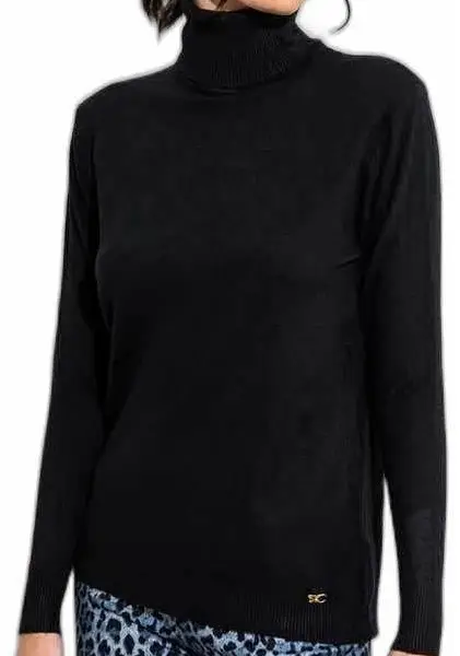 Cento - Μπλούζα ζιβάγκο απαλής υφής 1003032-999 Μαύρο 1003032-999