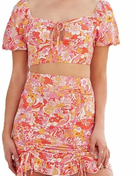 Cento - Φούστα με σούρες 1702902-200 Floral