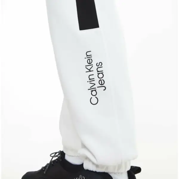 Calvin Klein - Παντελόνι Φόρμας με Λάστιχο J30J322045-YAF Λευκό J30J322045-YAF