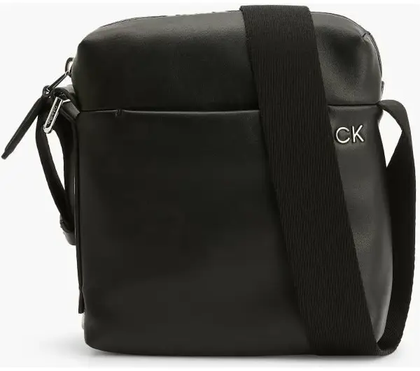 Calvin Klein - Δερμάτινη Ανδρική Τσάντα Ώμου / Χιαστί K50K509567-BAX σε Μαύρο χρώμα
