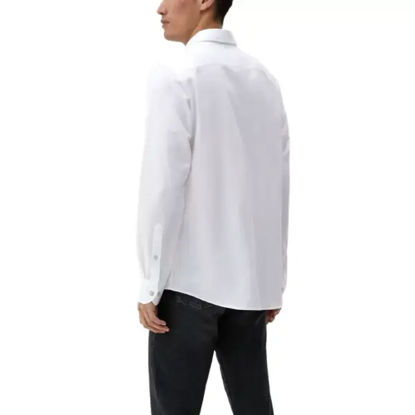 s.Oliver - Ανδρικό Πουκάμισο Μακρυμάνικo 2125781-0100 Λευκό 2125781-0100