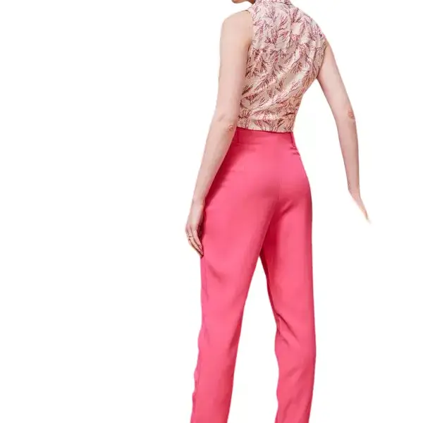 Cento - Παντελόνι straight με πιέτες 1302921-202 Φούξια 1302921-202