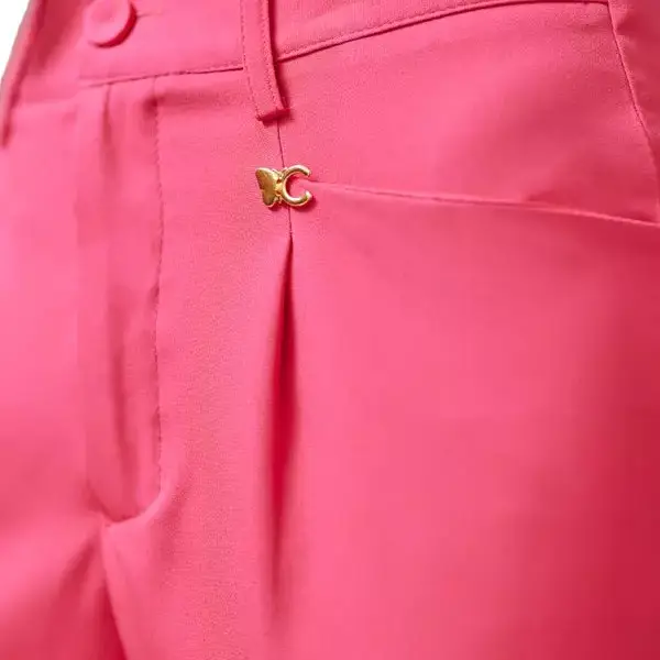 Cento - Παντελόνι straight με πιέτες 1302921-202 Φούξια 1302921-202