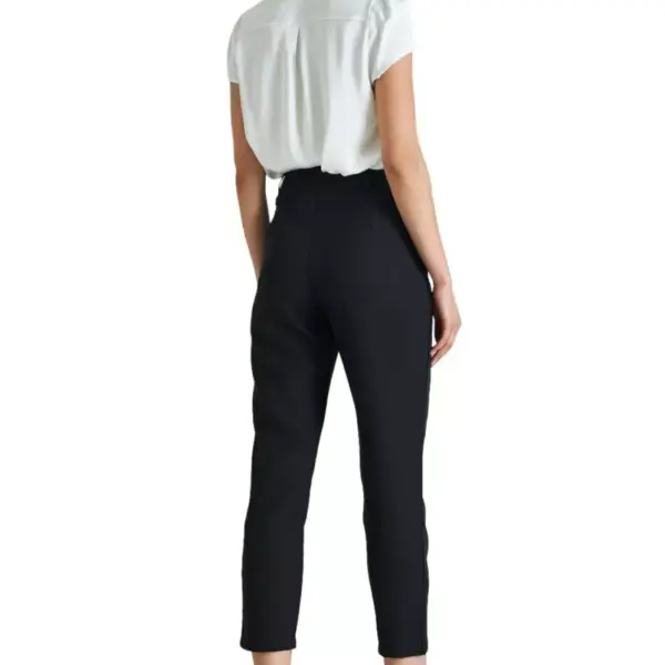 Cento - Παντελόνι straight με πιέτες 1302921-999 Μαύρο 1302921-999