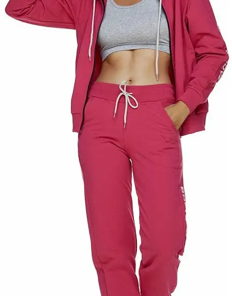 Body Move - Ζακέτα φούτερ με κουκούλα με 3D στάμπα στο μανίκι 1321 Φούξια 1321#F