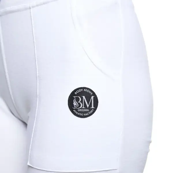 Body Move - Παντελόνι Γυναικείας Φόρμας με Λάστιχο 1353 Λευκό #1353WH