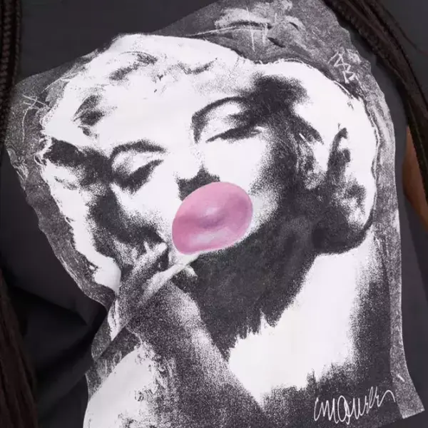 Only - Γυναικείο T-shirt με Στάμπα Marilyn Monroe 15270242 Μαύρο