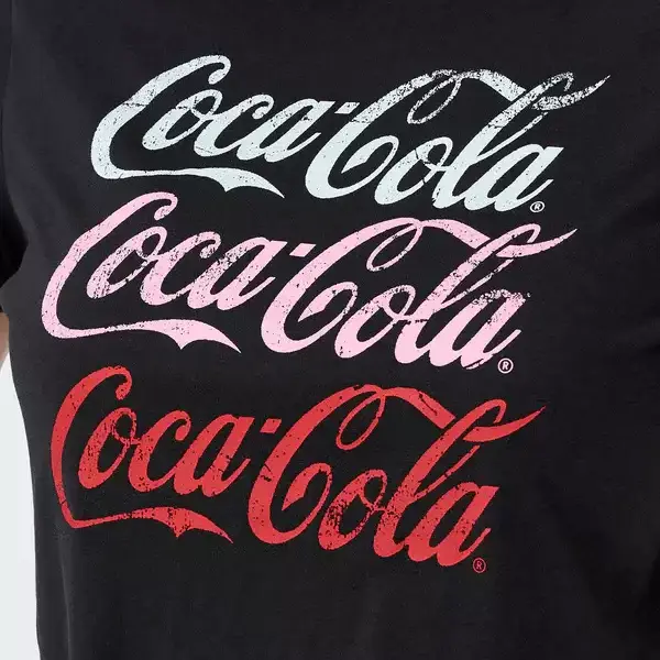 Only- Γυναικείο T-shirt με Στάμπα Coca Cola 15270251 Μαύρο 15270251