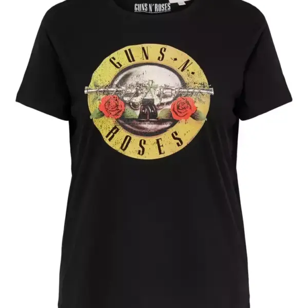 Only - Γυναικείο T-shirt με Στάμπα Guns 'n' Roses 15277417 Μαύρο 15277417