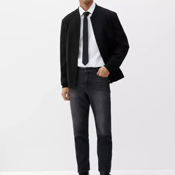 s.Oliver - Ανδρικό Πουκάμισο Μακρυμάνικo 2125781-0100 Λευκό 2125781-0100