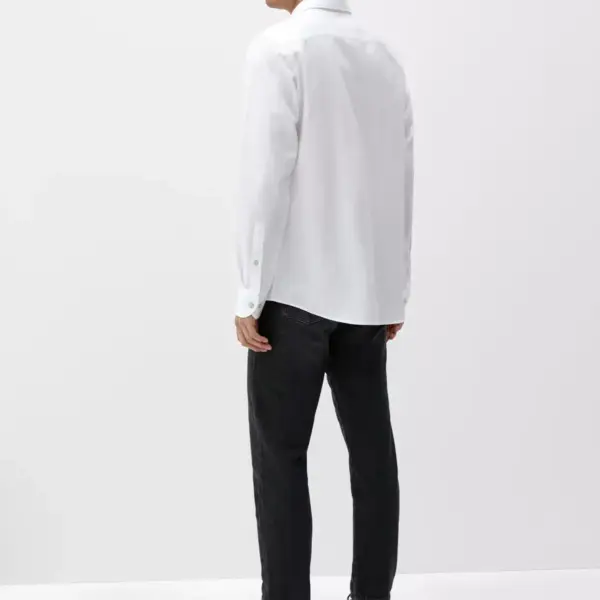 s.Oliver - Ανδρικό Πουκάμισο Μακρυμάνικo 2125781-0100 Λευκό 2125781-0100