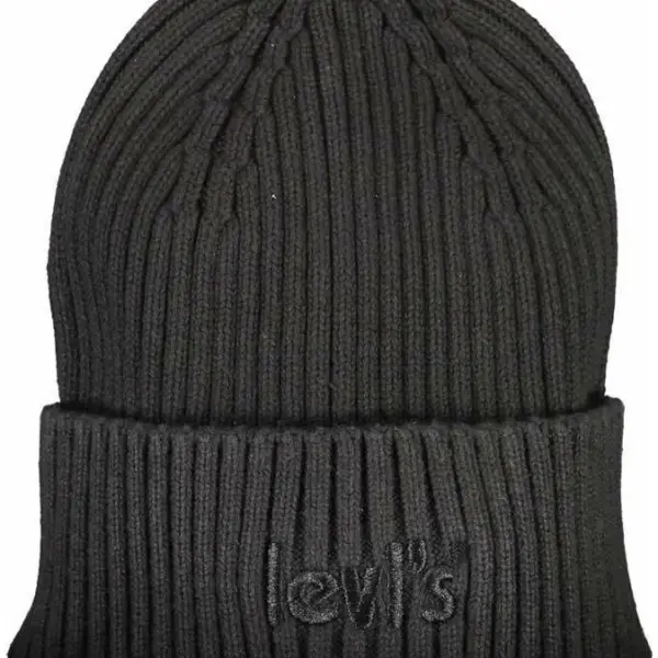 Levi's Uomo - Ανδρικός Σκούφος Πλεκτός σε Μαύρο χρώμα