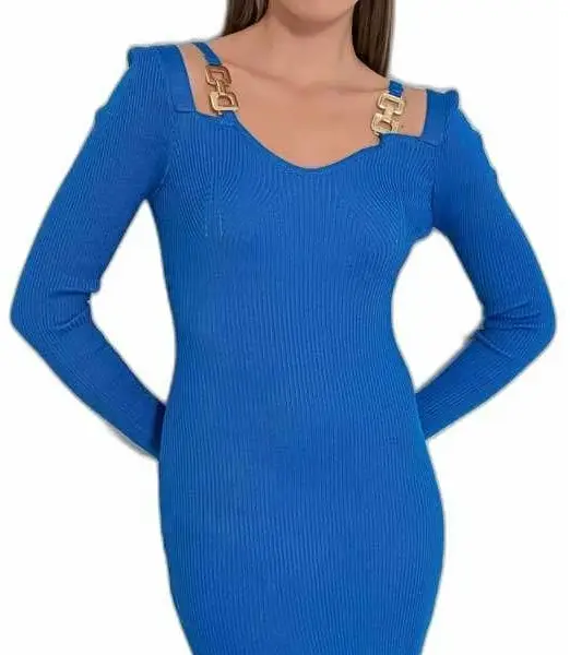 Fullahsugah - Φόρεμα με μεταλλική λεπτομέρεια Μπλε Ρουαγιάλ