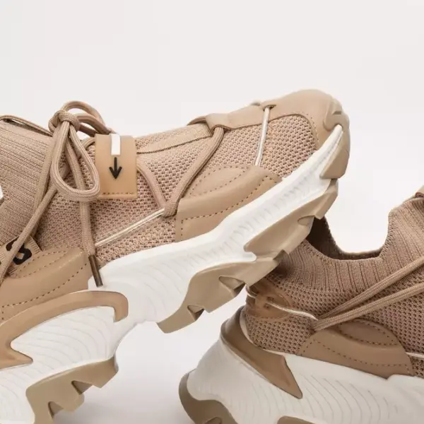 Luigi - Γυναικεία Sneakers Κάλτσα σε Συνδιασμό Χρωμάτων 3541314 Καφέ 3541314