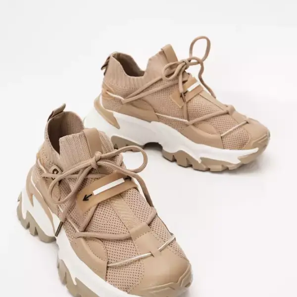 Luigi - Γυναικεία Sneakers Κάλτσα σε Συνδιασμό Χρωμάτων 3541314 Καφέ 3541314