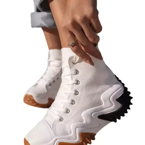 Luigi - Γυναικεία Sneakers Πάνινα Τρακτερωτά 3607704 Λευκό 3607704