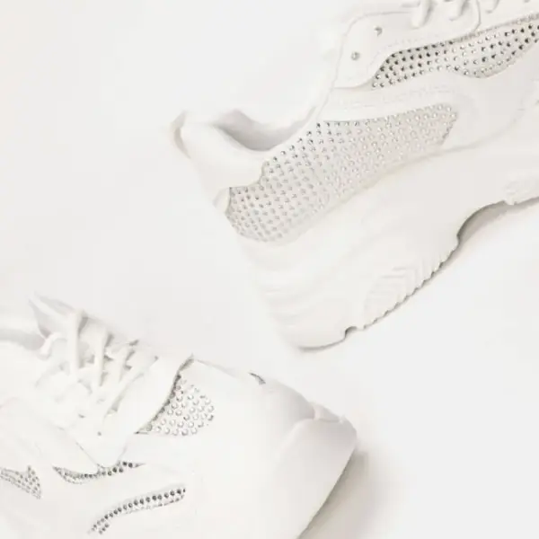 Luigi - Γυναικεία Sneakers με Strass 3728904 Λευκό 3728904