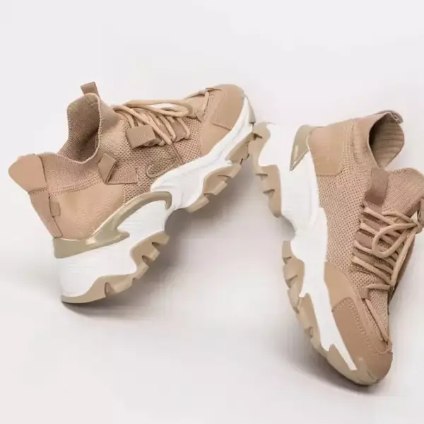 Luigi - Γυναικεία Sneakers Κάλτσα σε Συνδυασμό Χρωμάτων 3729702 Μπεζ 3729702