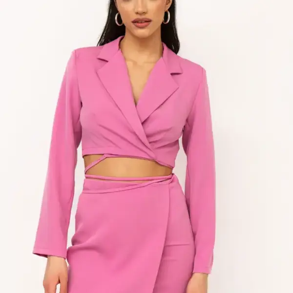 Luigi - Σετ Ρούχων Σακάκι με Κορδόνια & Φούστα Φάκελος 3819707 Ροζ 3819707