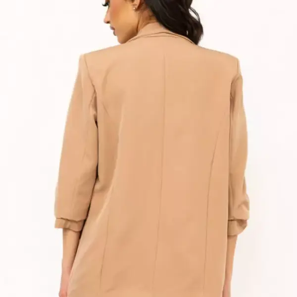 Luigi - Σακάκι Μονόχρωμο Χωρίς Κουμπιά 3819814 Μπεζ 3819814