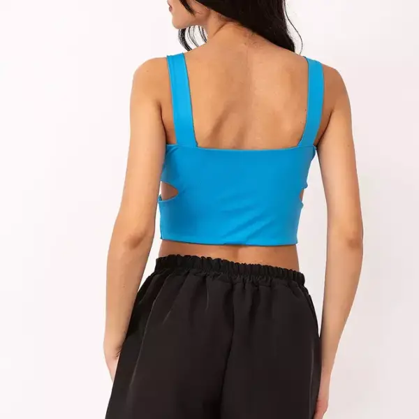 Luigi - Crop Top με Άνοιγμα στο Πλάι 3826806 Μπλε 3826806