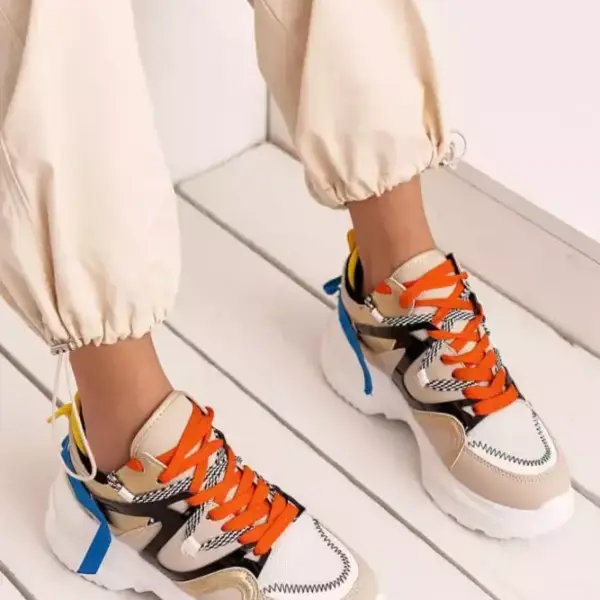 Luigi - Γυναικεία Sneakers σε Συνδυασμό Χρωμάτων 3834302 Μπεζ 3834302