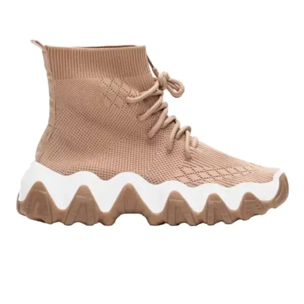 Luigi - Γυναικεία Sneakers Κάλτσα με Κορδόνια 3835197 Μπεζ