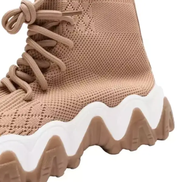 Luigi - Γυναικεία Sneakers Κάλτσα με Κορδόνια 3835197 Μπεζ 3835197