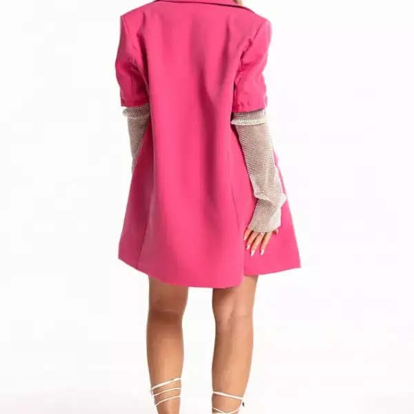 Luigi - Σακάκι με Μανίκια Δίχτυ από Strass 3844908 Φούξια 3844908