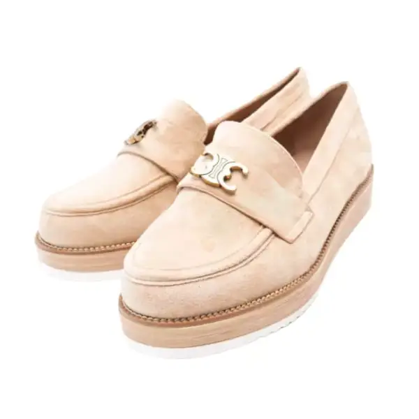 Luigi - Γυναικεία Μοκασίνια Suede με Πλατφόρμα 3847402 Μπεζ 3847402