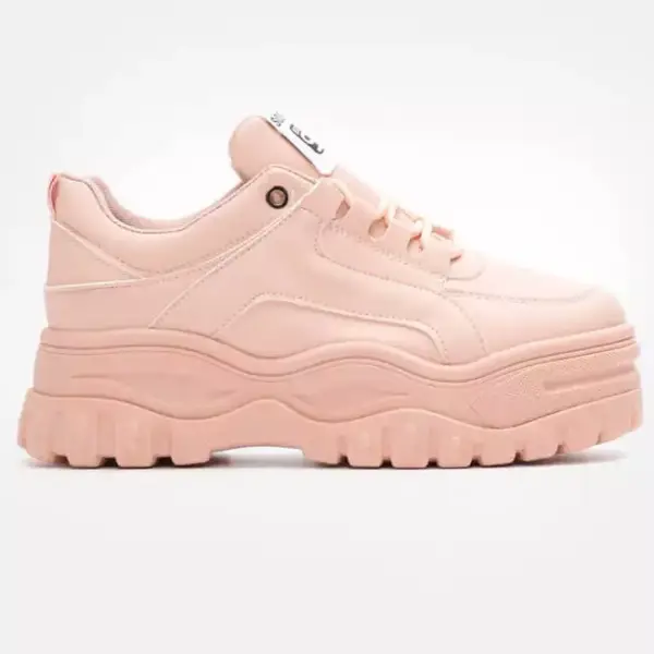 Luigi - Γυναικεία Sneakers Μονόχρωμα με Τρακτερωτή Σόλα 3868107 Ροζ