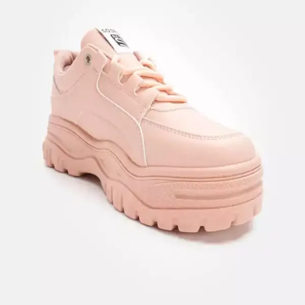 Luigi - Γυναικεία Sneakers Μονόχρωμα με Τρακτερωτή Σόλα 3868107 Ροζ 3868107