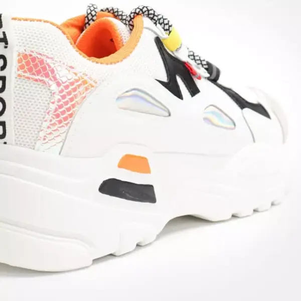 Luigi - Γυναικεία Sneakers σε Συνδυασμό Υλικών & Χρωμάτων 3868335 Πορτοκαλί 3868335