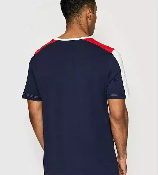 Puma - Essential Ανδρικό T-shirt με Λογότυπο 847426-06 Μπλε Ναυτικό/Λευκό/Κόκκινο 847426-06