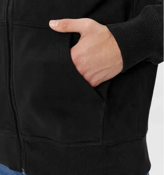 Calvin Klein - Ανδρική Ζακέτα Badge HWK Zip-Through με Φερμουάρ και Κουκούλα Regular Fit J30J324956-BEH Μαύρο J30J324956-BEH